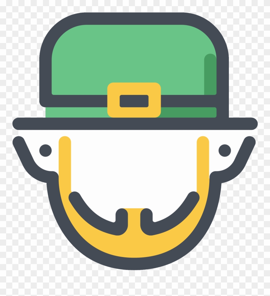 Leprechaun Icon - Beard Clipart