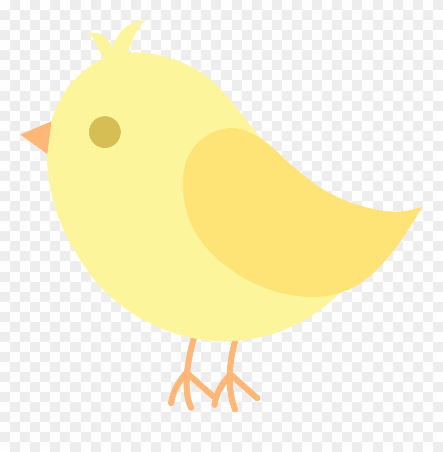 Cute Yellow Bird Clip Art - Yellow Cartoon Flying Bird - Png Download
