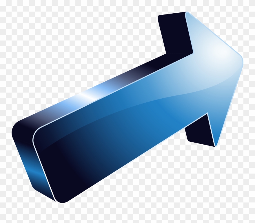 Blue 3d Arrow Png Clipart