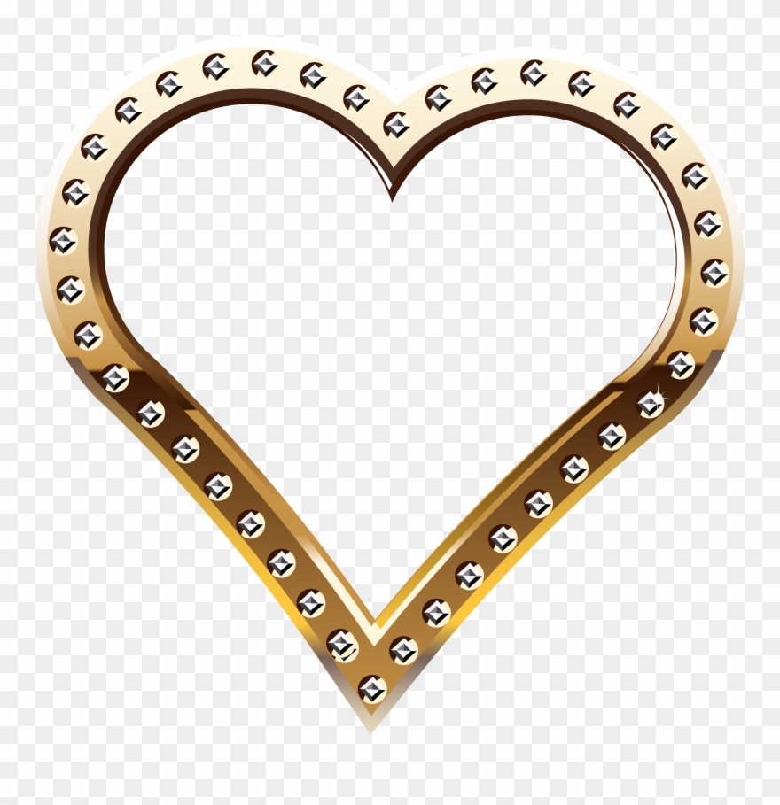 Gold Heart Clipart - Png Download