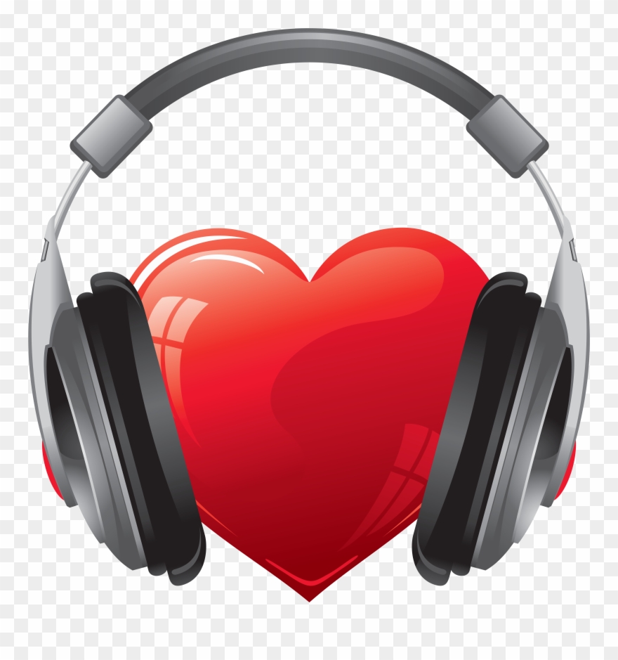Heart - Transparent Background Earphones Png Clipart