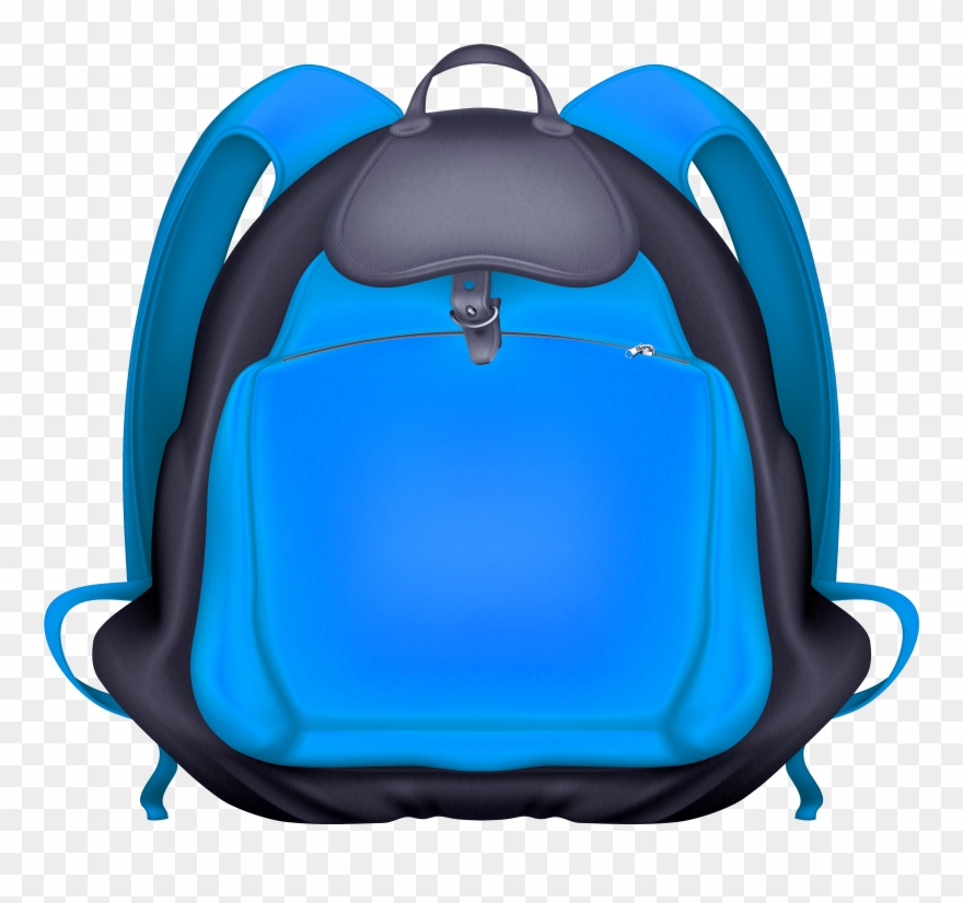 Backpack Ebook Library Clip Art - Blue Bag Clip Art - Png Download