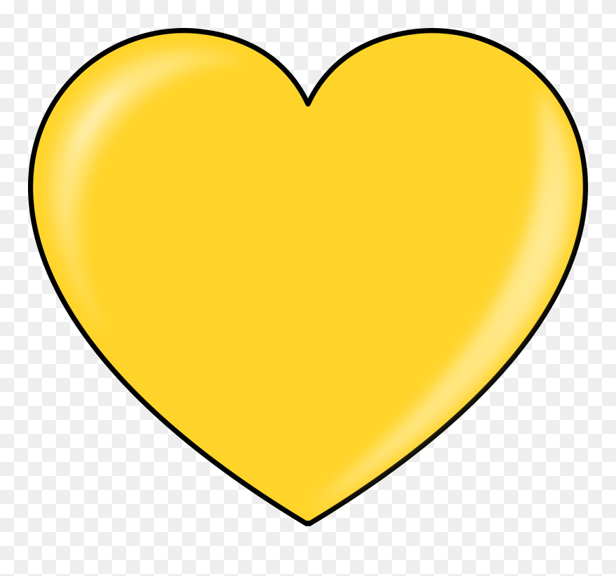 Golden Hearts Cliparts - Imagenes De Corazones Amarillos - Png Download