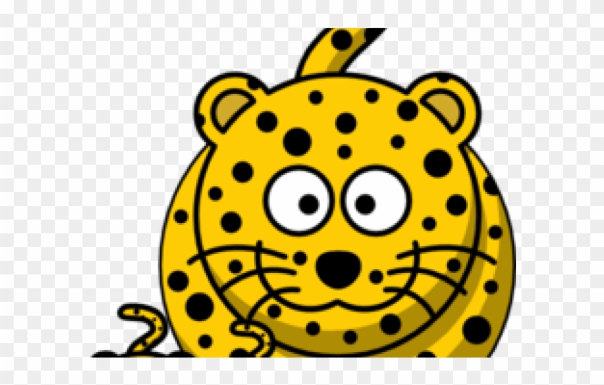 Leopard Clipart Free Baby - Cartoon Leopard - Png Download
