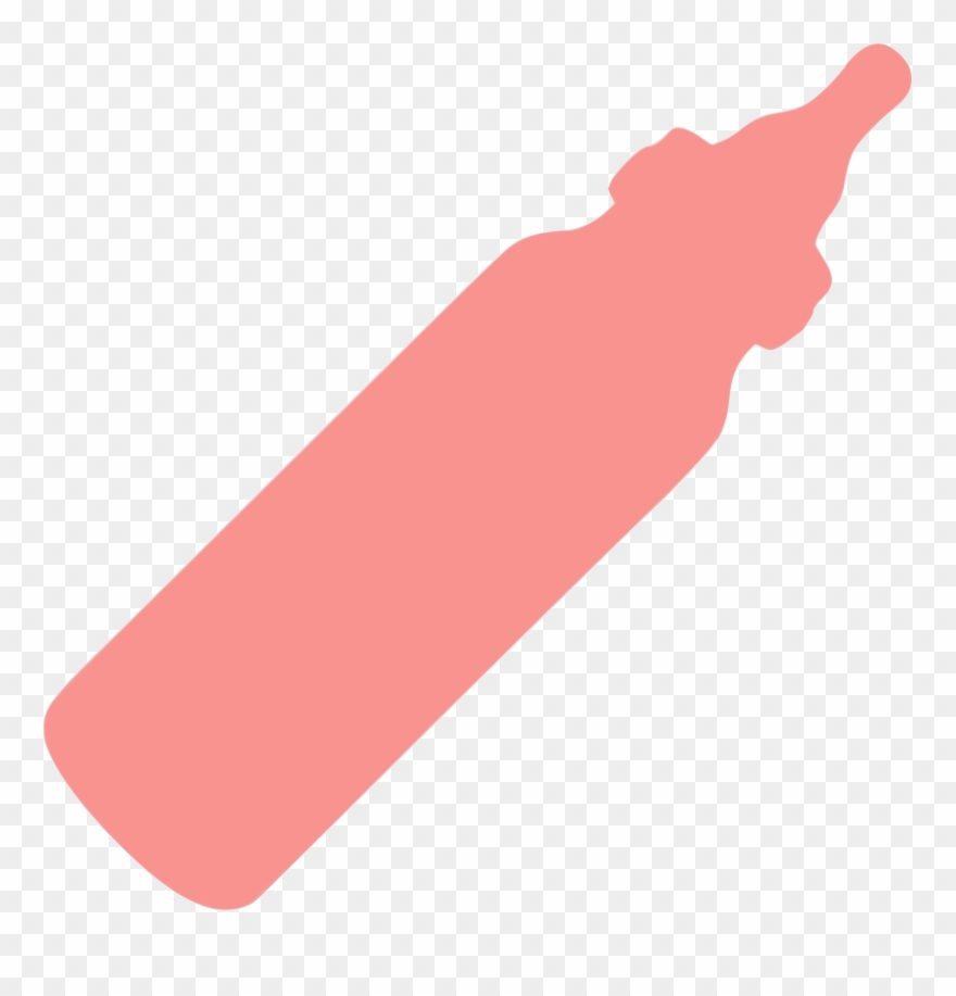 Pink Baby Bottle Silhouette Vector Clipart Image - Bajalenguas Png Transparent Png
