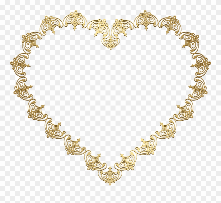 Gold Heart Clipart - Png Download