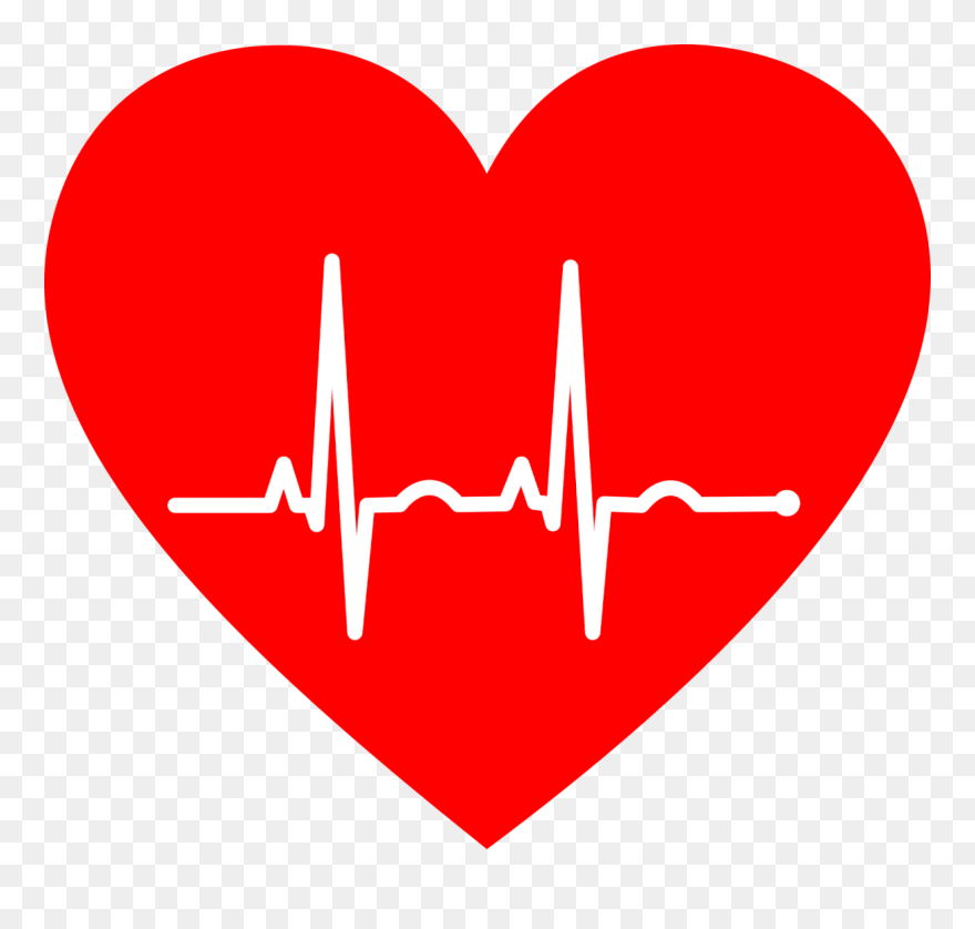 Pulse Electrocardiography Heart Rate Cardiovascular - Heart With Ekg Line Clipart