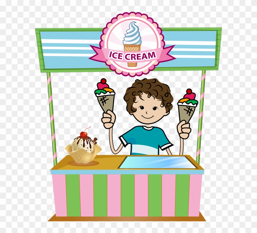 Ice Cream Stand Clipart - Clip Art - Png Download