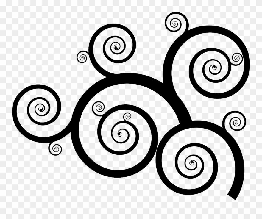 Vine Floral Design Art Deco - Curved Line Design Art Clipart