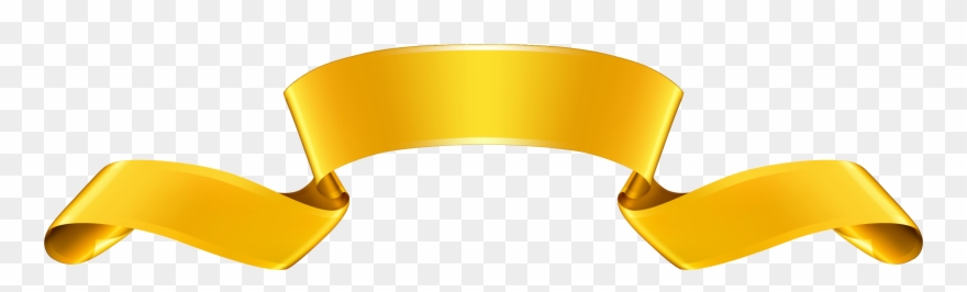 Gold Banner Clipart - Gold Banner Ribbon Png Transparent Png