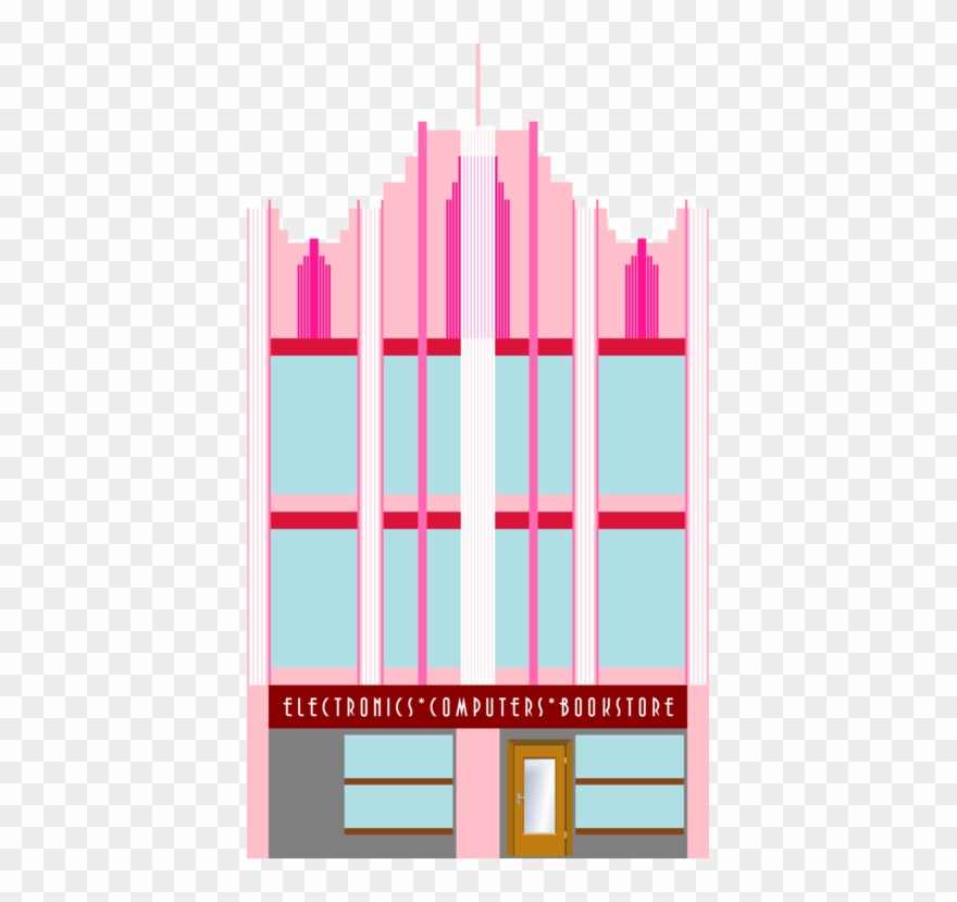 Building Art Deco Storey - Building Clipart