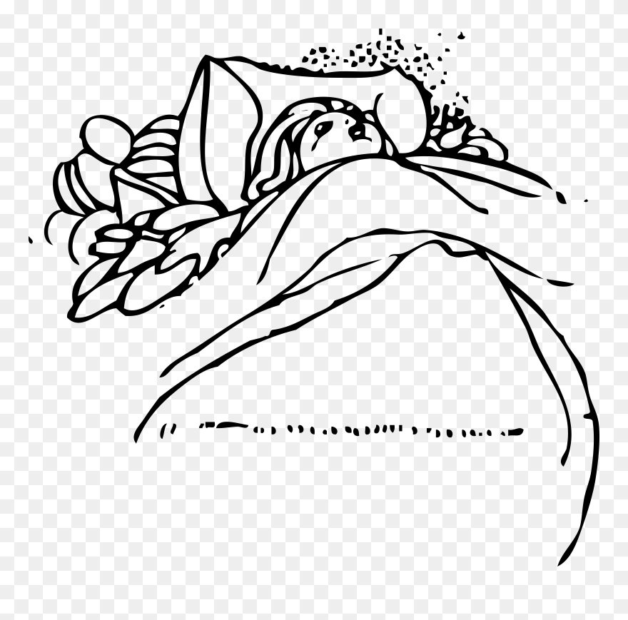 Clipart Info - Child Sleeping Drawing - Png Download