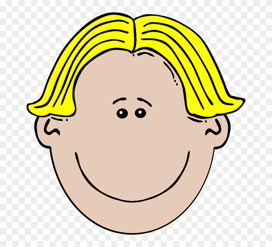 Smiley Clipart Child - Blonde Hair Cartoon Boy - Png Download