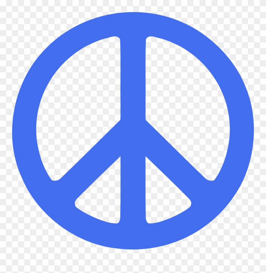 Peace Signs Clip Art Clipart Panda - Blue Peace Sign Clip Art - Png Download