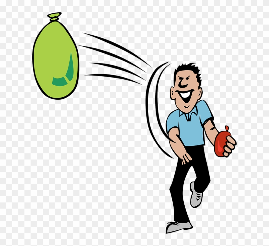 Png Black And White A Holi Day Long - Water Balloon Clip Art Transparent Png