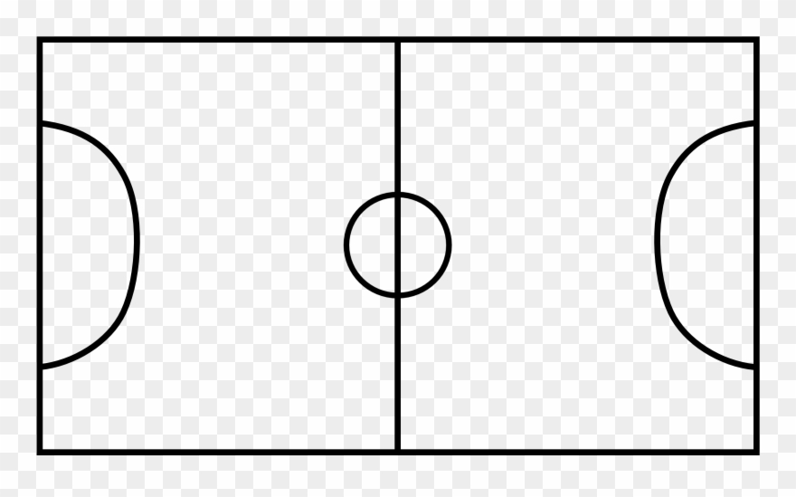 Clipart - Sports - Soccer - Football Pitch Black And White - Png Download