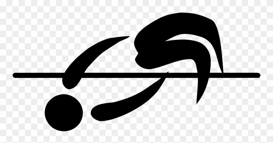 Download Vector Black And White Download And Clip Art - Olympic High Jump Pictogram - Png Download