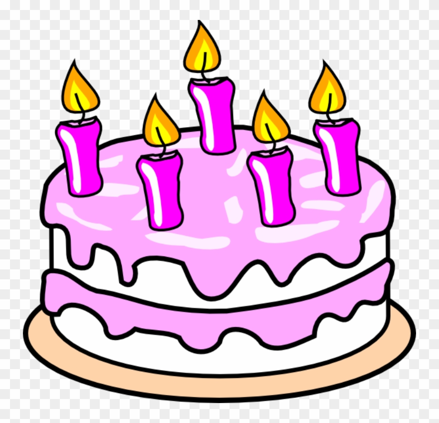Birthday Cake Clip Art Free - Coloring Picture Of Cake - Png Download