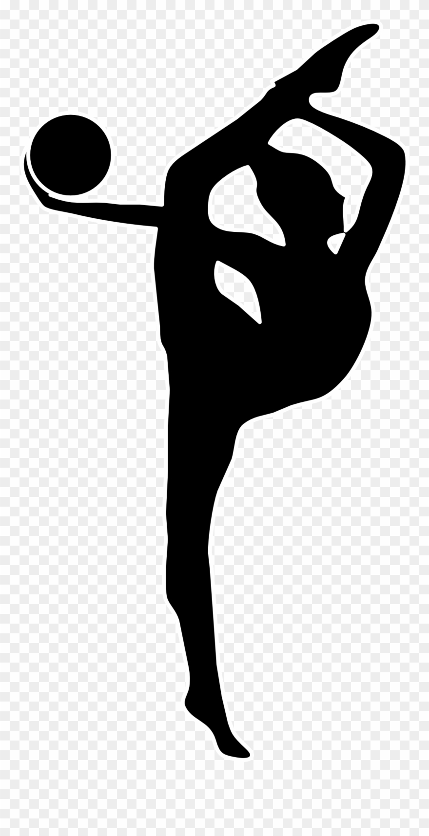Rhythm Word Cliparts - Siluetas De Gimnastas Ritmica - Png Download