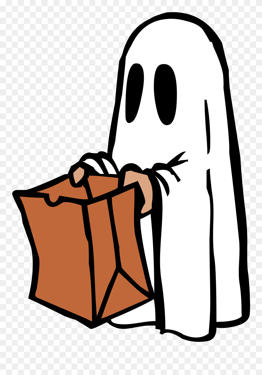 Clip Art Ghost - Trick Or Treat Ghost - Png Download