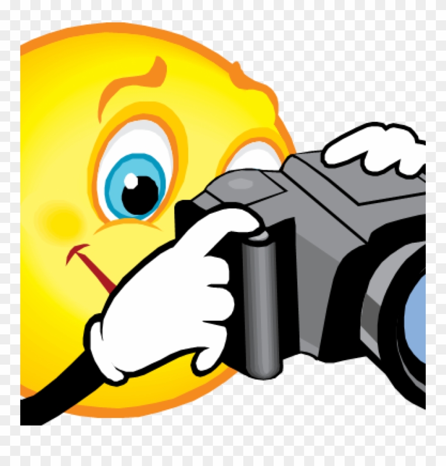 Yearbook Clipart Yearbook Herbert Hoover High School - Smiley Face With Camera Clipart - Png Download
