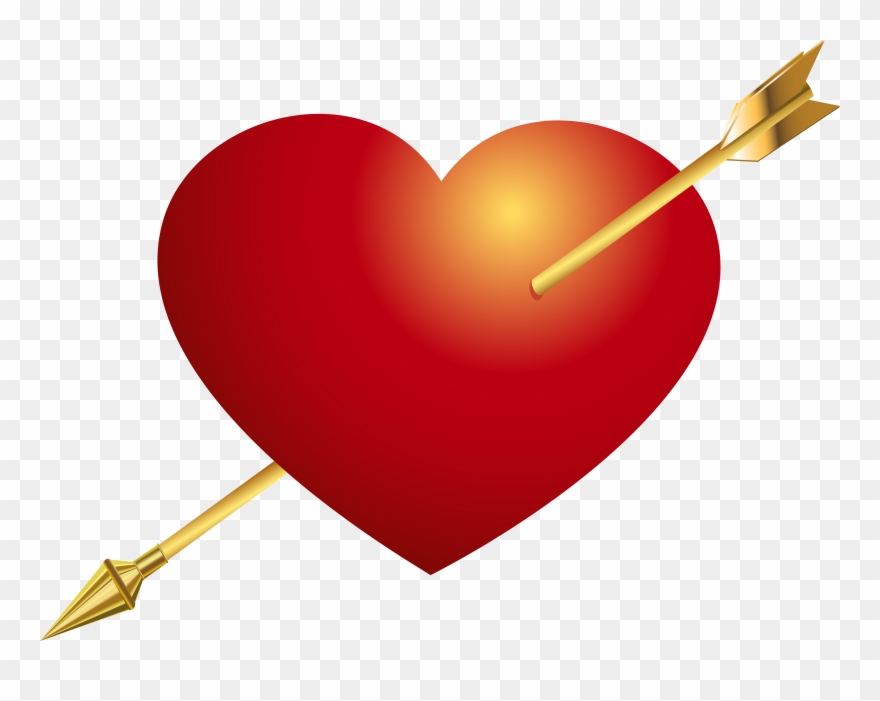 Heart With Arrow Clip Art - Png Download
