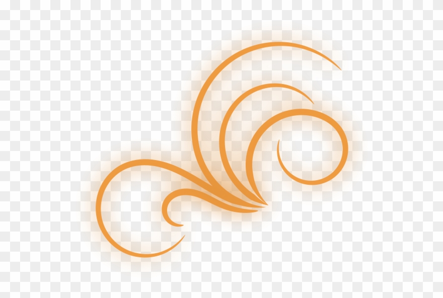 Orange Glowing Flourish Png Images - Png File Of Design Clipart