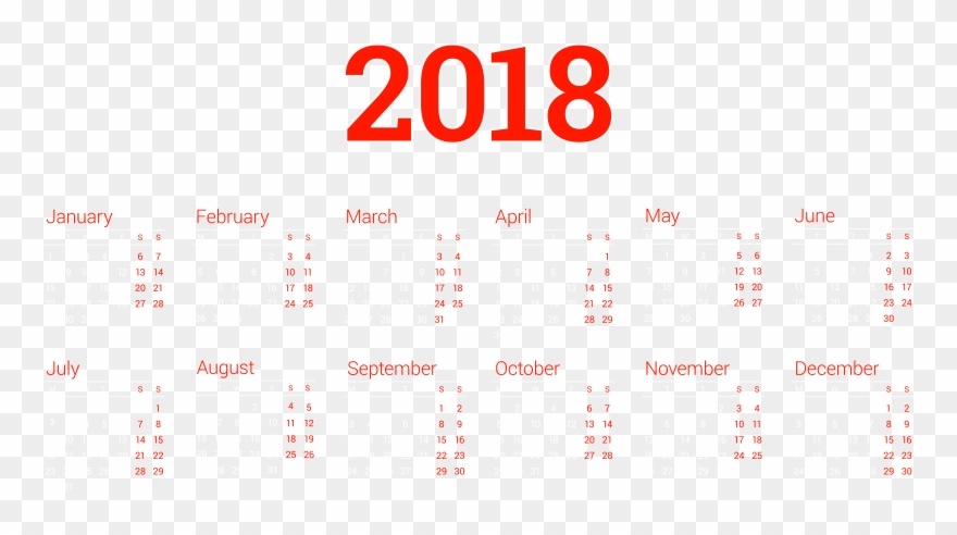 Free Clipart Of - Calendario 2018 2 - Png Download