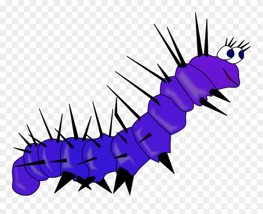 Blue Caterpillar - Caterpillar Gusano Clipart