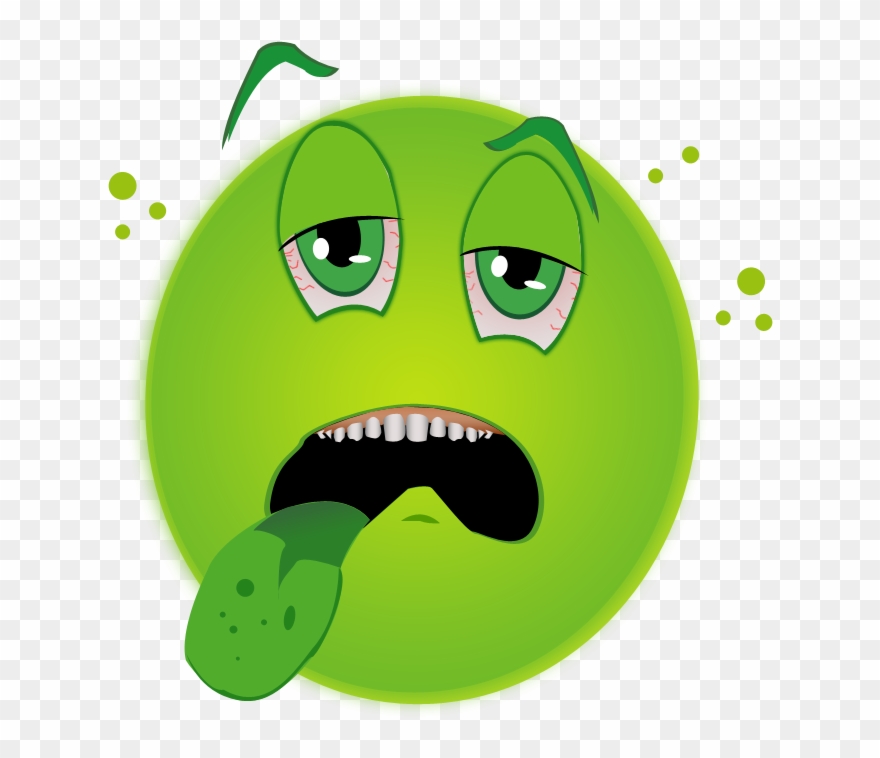 Green Face Sick Emoji Clipart