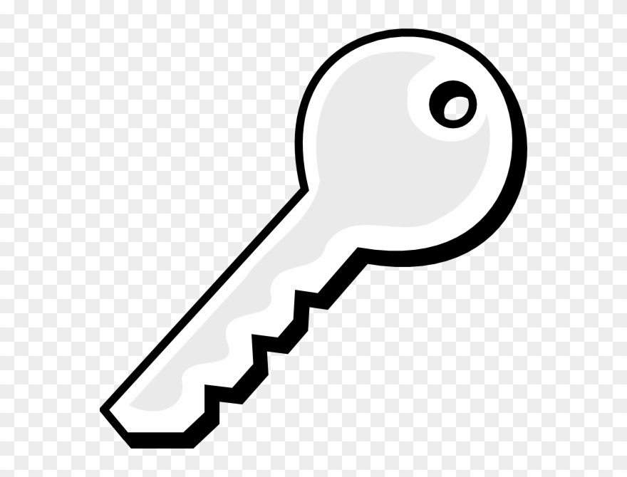 Key Black And White Clipart