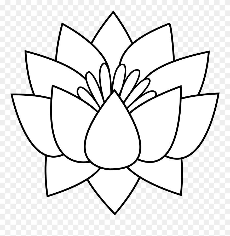 Gallery Flower Line Drawing Clip Art Free, - Draw Flowers Clip Art - Png Download