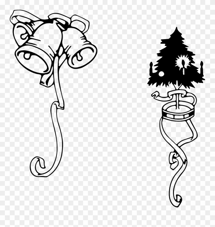 Religious Christmas Clipart Library Download Black - Christmas Clip Art Black And White Border - Png Download