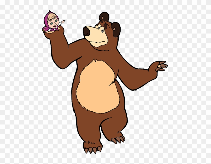 Masha And The Bear Clip Art Cartoon Clip Art - Masha And The Bear Clipart - Png Download