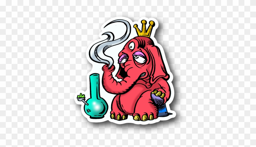 Clip Royalty Free Stock Cartoons Drawing Trippy - Trippy Art Sticker - Png Download