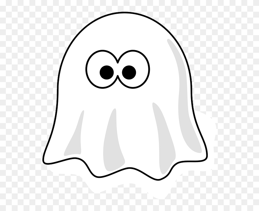 Black And White Ghost Clipart