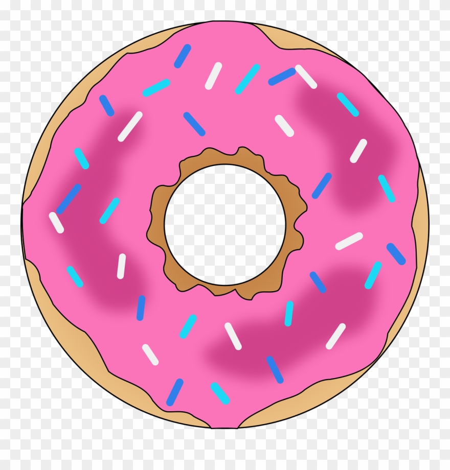 Pink Donut - Donut With Sprinkles Clipart - Png Download