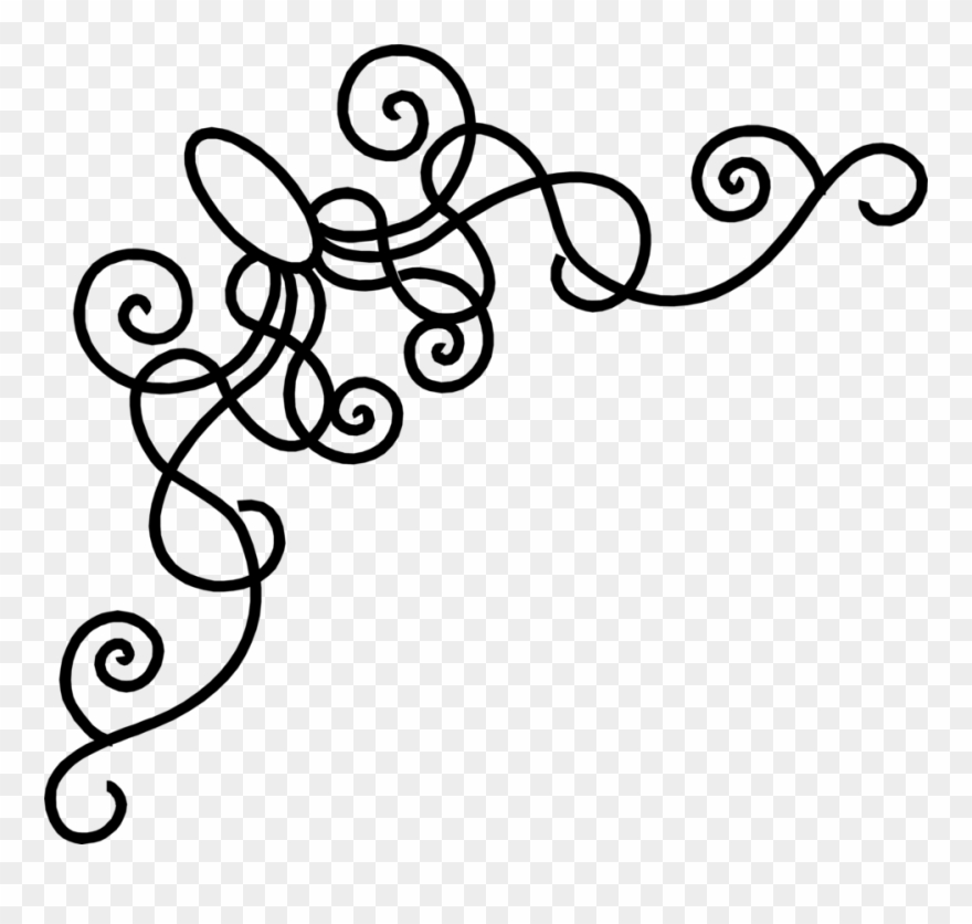 Flourish Clipart Masculine - White Borders And Frames - Png Download