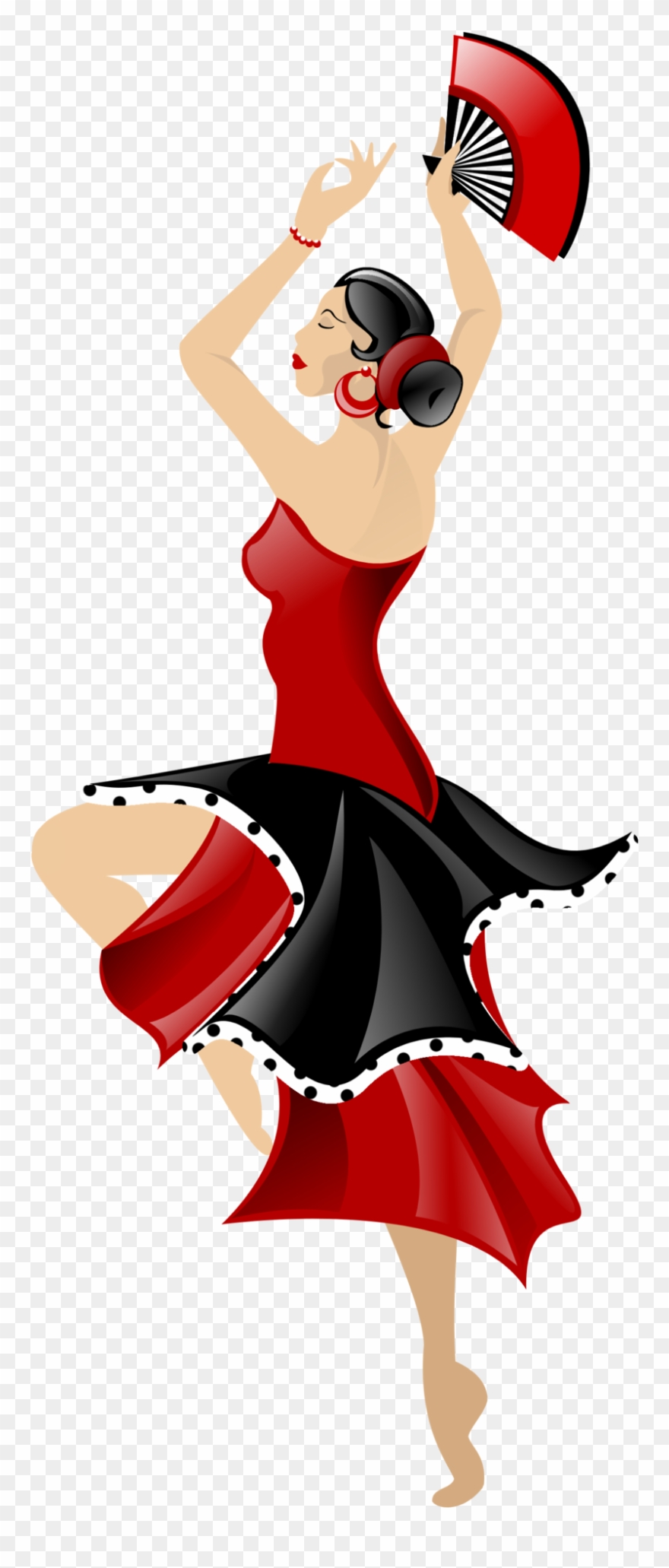 Collection Of Flamenco High Quality Free - Flamenco Dance Clip Art - Png Download