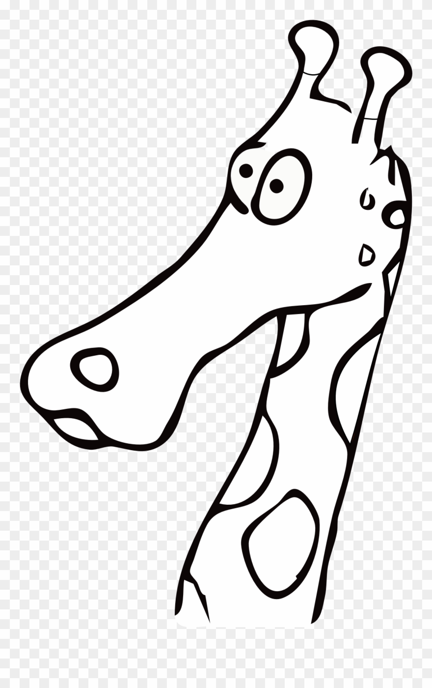 Indiana Jones Clip Art - Giraffe Clipart Image Black & White - Png Download