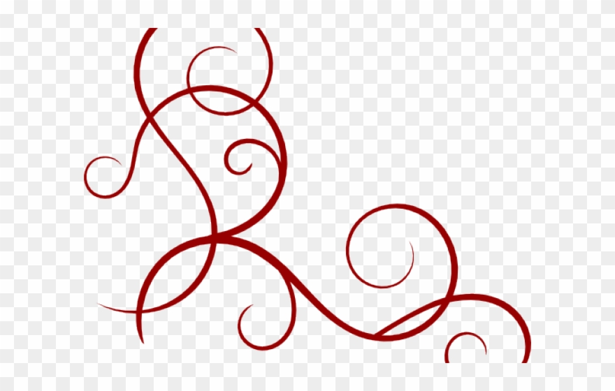 Flourish Clipart Design - Swirls On White Background - Png Download
