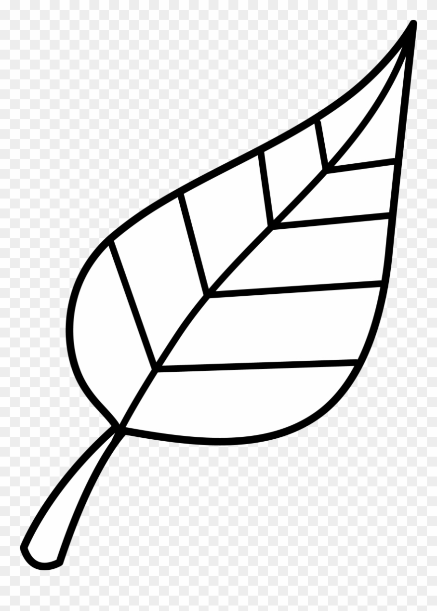 Leaf Fall Leaves Clip Art Black And White Clipartion - Leaf Clipart Black And White - Png Download