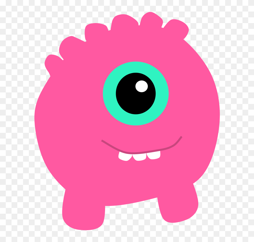 Pink Monster Clip Art At Vector Clip Art Online - Monster Clip Art Cute - Png Download