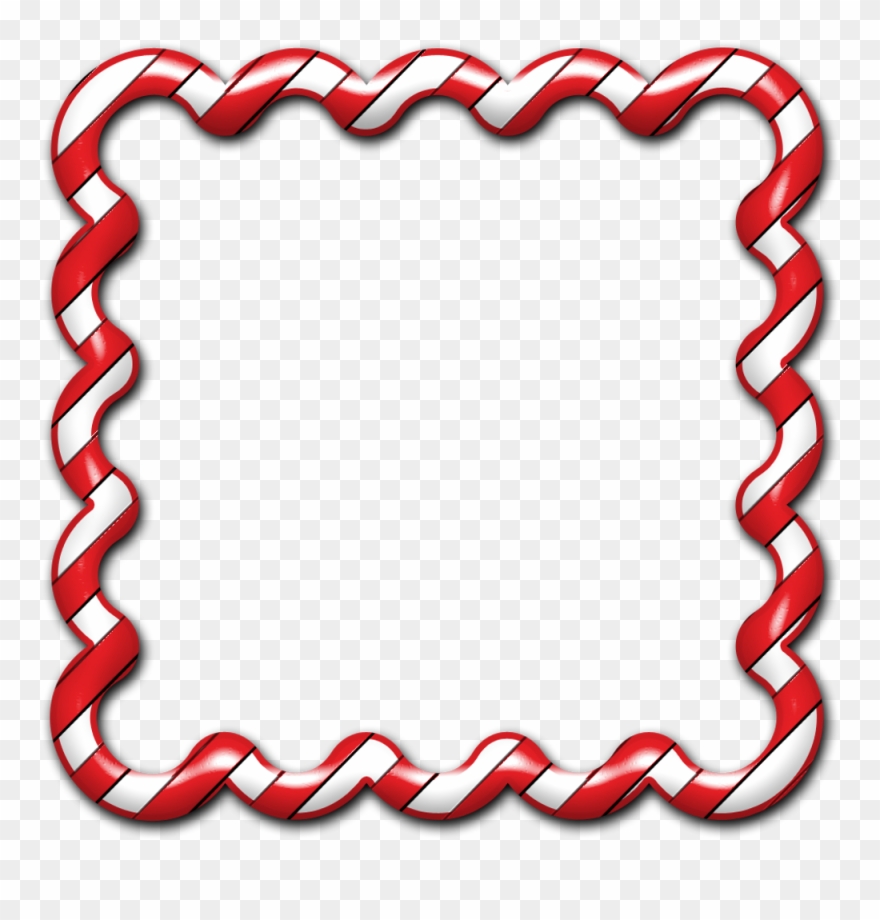 Candy Cane Heart Clipart - Candy Cane Border Png Transparent Png