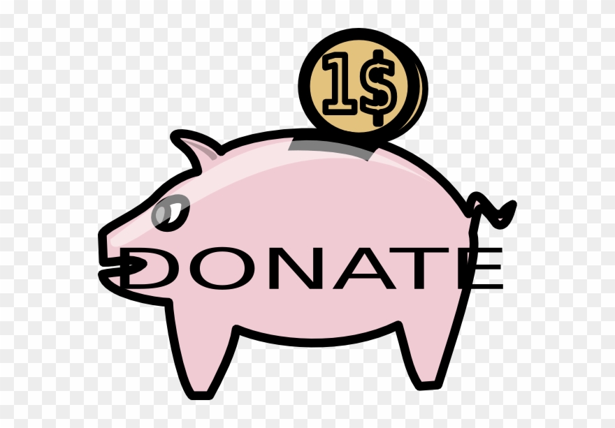 Donate Piggy Bank Clip Art - Free Clip Art Donation - Png Download
