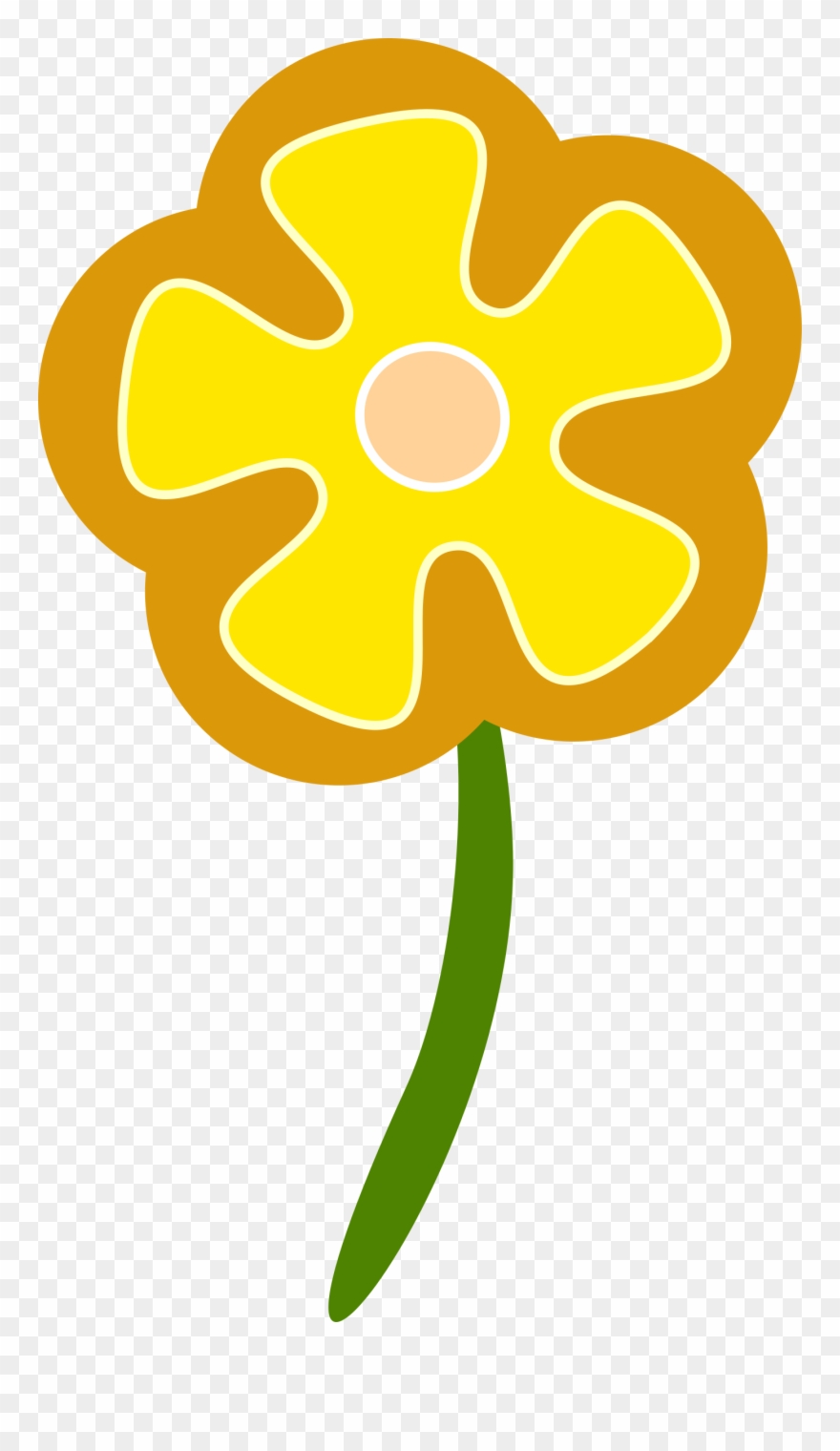 Daisy Flower Clip Art - Simple Flower Vector - Png Download