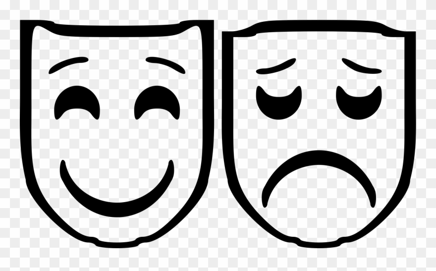 Big Image - Comedy And Tragedy Clipart - Png Download