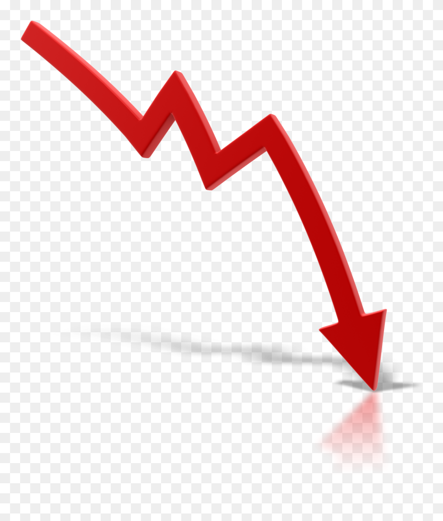 Winchester, Va Unemployment Rate Is Inching Downward - Red Down Arrow Transparent Clipart