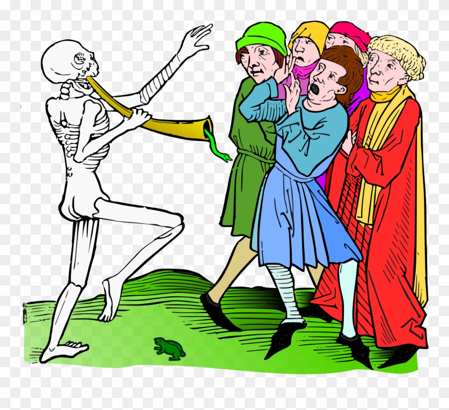 Black Death Danse Macabre Dance Art - Danse Macabre Clipart