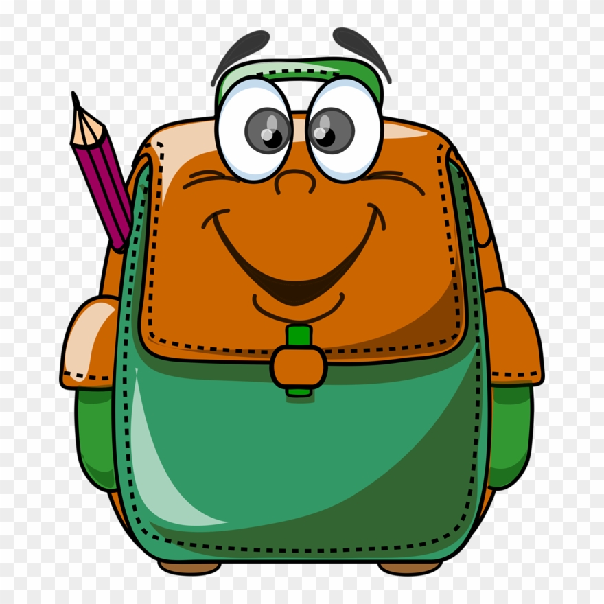 Bag Clipart Clip Art School - Funny School Bag Clipart - Png Download